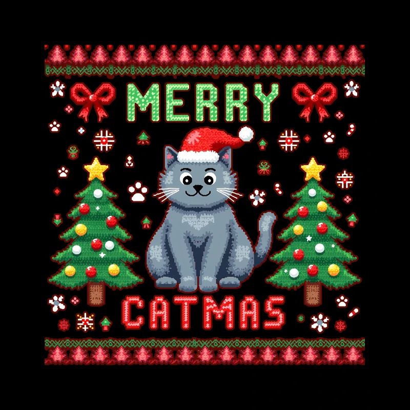 Merry Catmas – Katze unter dem Weihnachtsbaum