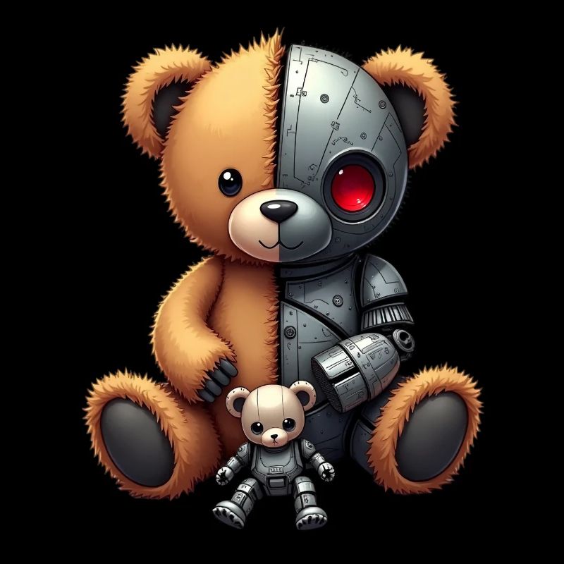 Funny Robot Tech Teddy Bear Cyborg Animal Bear