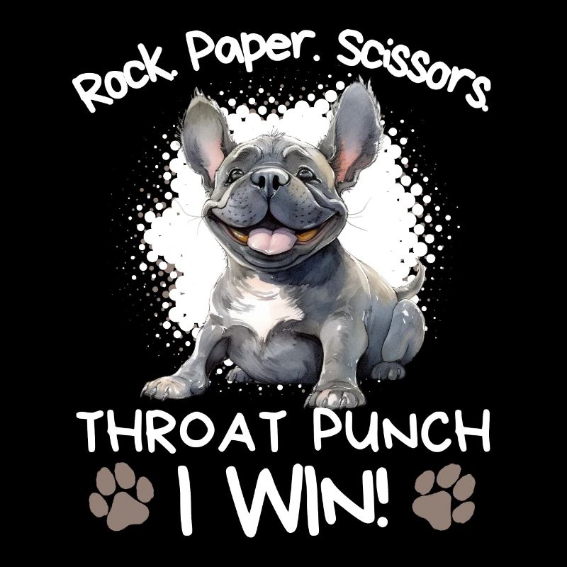 Roche Papier Ciseaux Bouledogue Français Drôle
