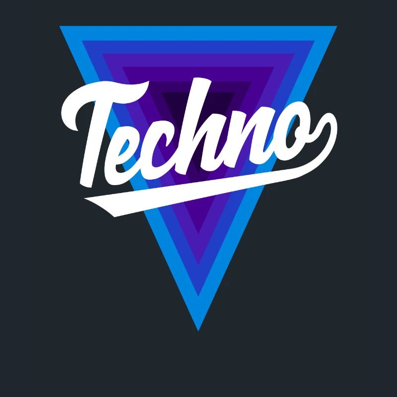 Techno Lover Triangle Design