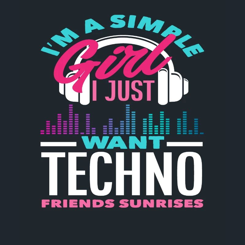Techno Lover Einfache Mädchen Freunde