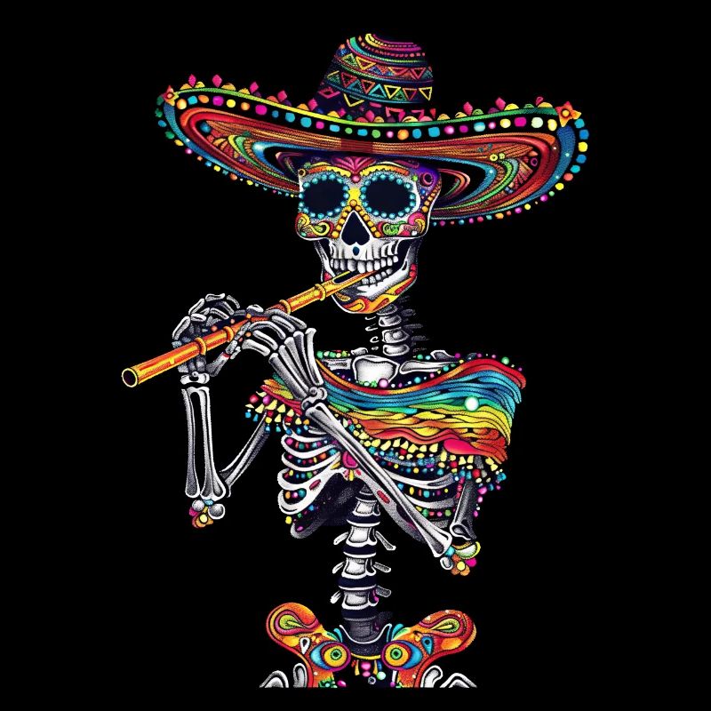 Flûte Squelette Mexicain