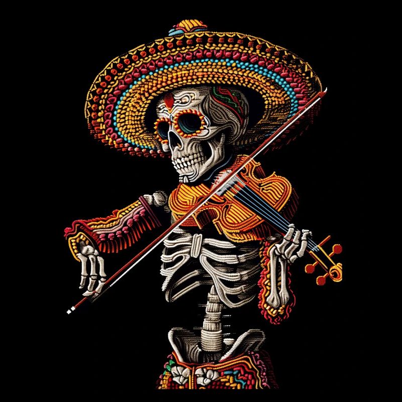 Squelette de violon mexicain