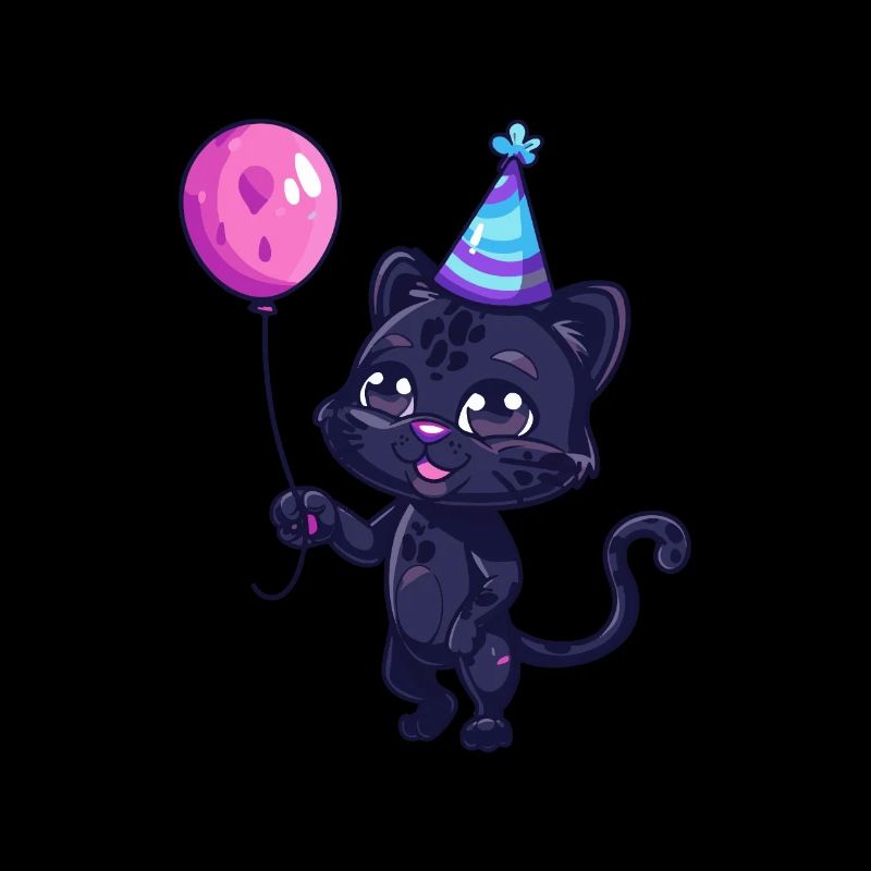 Panthère Anniversaire Bande Dessinée Mignon