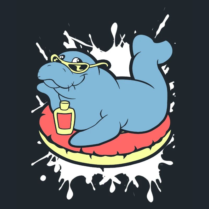 Funny Manatee Does Sunbath