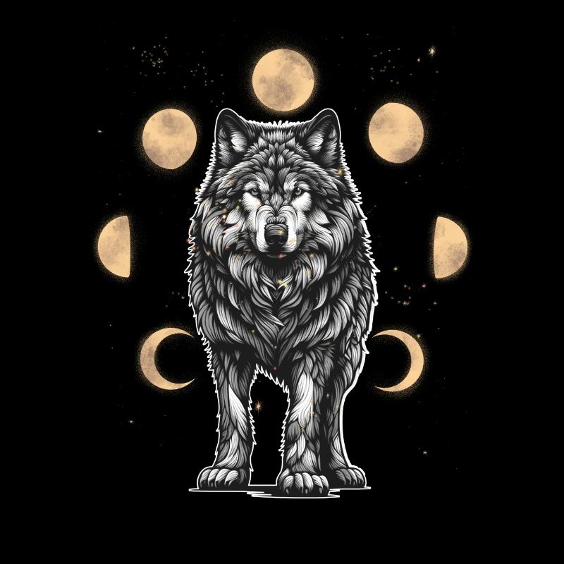 Wolf Wolves Moon Phase Moon Phases Spiritual