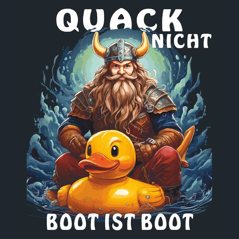 WIKINGER ENTE QUACK NICHT BOOT IST BOOT