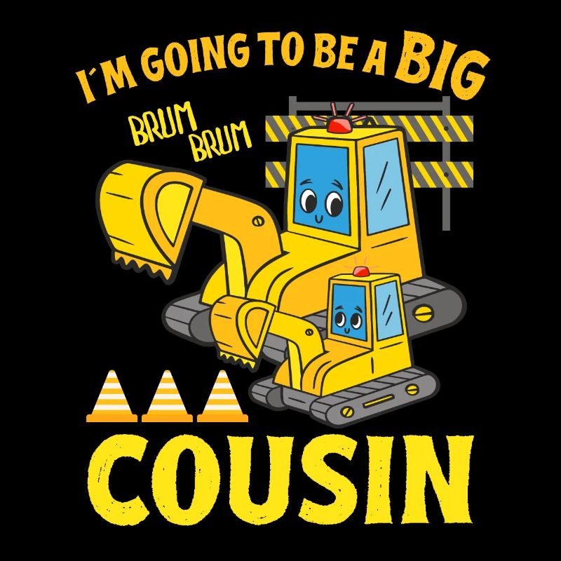 Excavator Child Ready Going To Be A Big Cousin