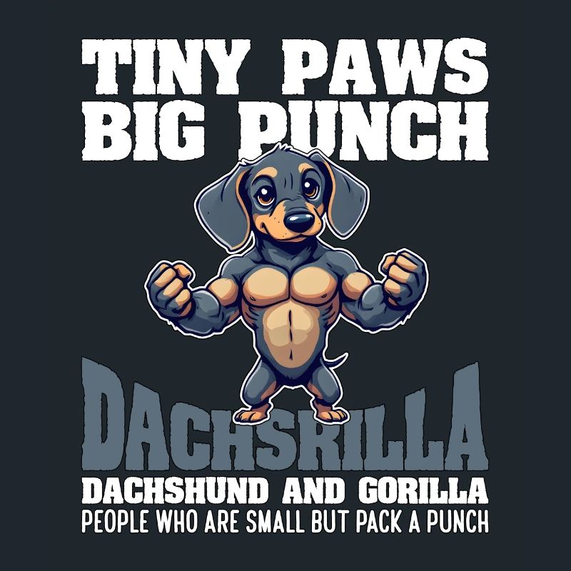 TINY PAWS BIG PUNCH - TECKEL ET GORILLE