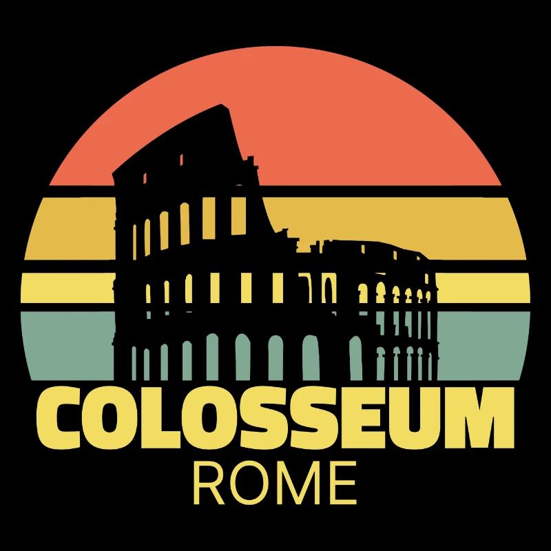 Kolosseum Rom Retro-Silhouette