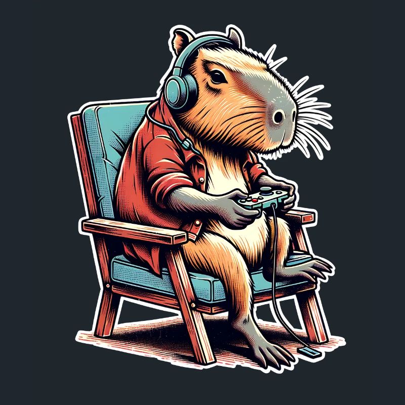 Capybara Gaming Nerd