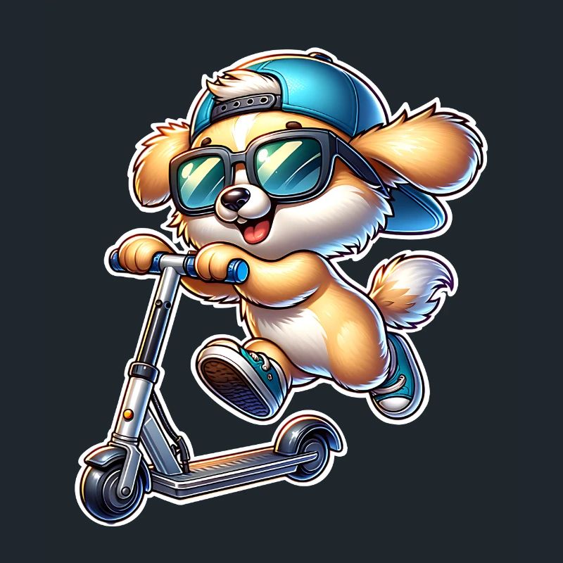 E-Scooter E-Roller Hund Scooter
