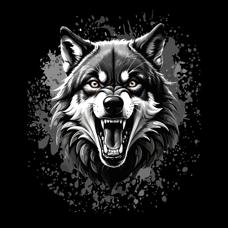 Wolf Liebhaber Wildtier Kunst Wolf Bunt Tier