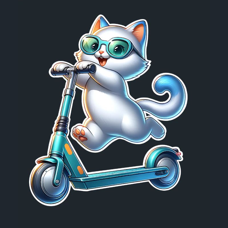 E-Scooter E-Roller Katze Scooter