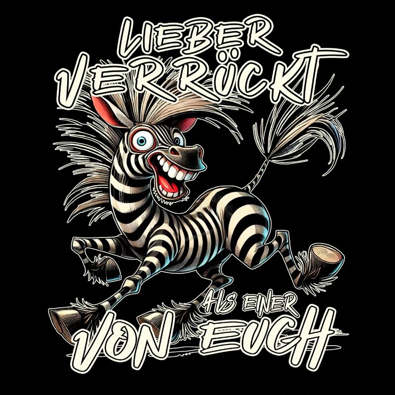 Zebra Lieber verrückt als einer von euch