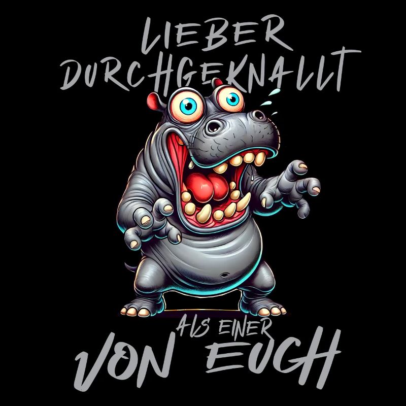 Nilpferd Lieber durchgeknallt als einer von euch