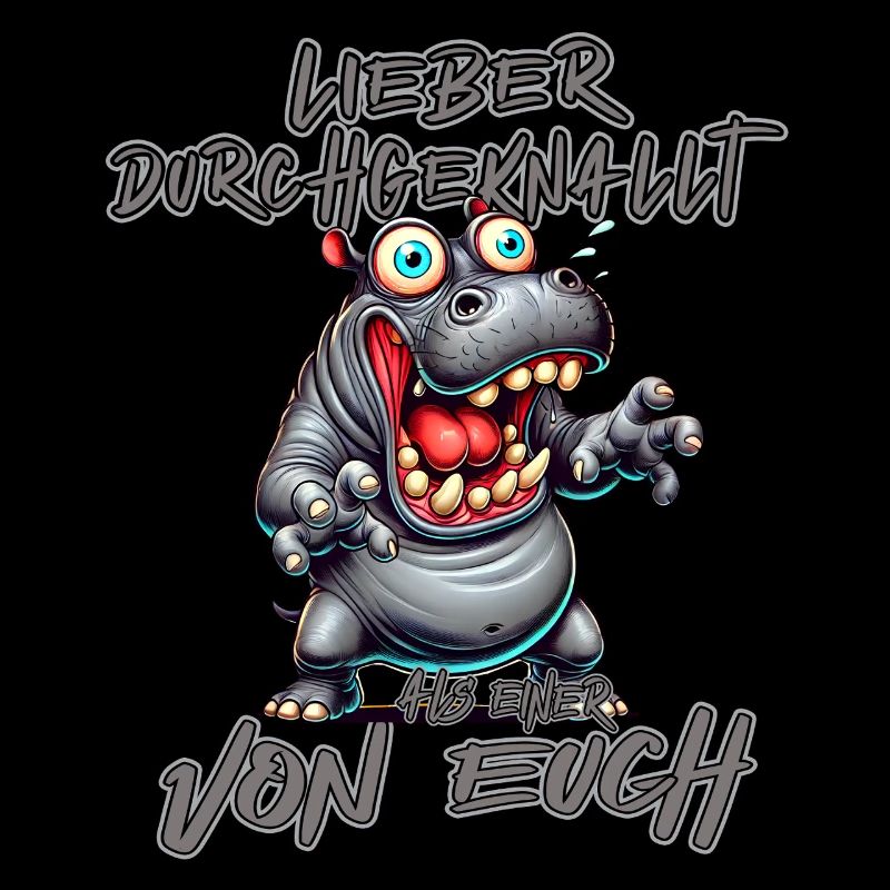 Nilpferd Lieber durchgeknallt als einer von euch