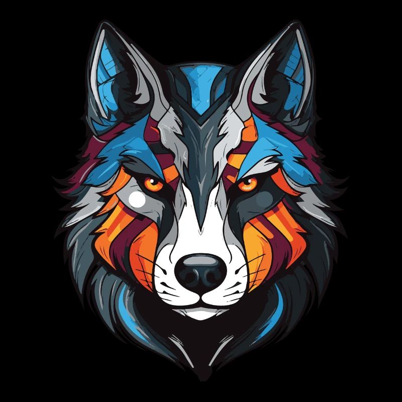 Portrait de chien husky