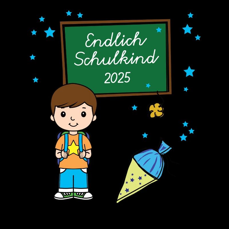 Endlich Schulkind Junge 2025 Einschulung Schule