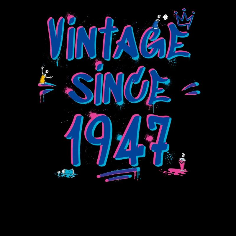 Vintage 1947 Graffiti Glitch - 78 ans de style