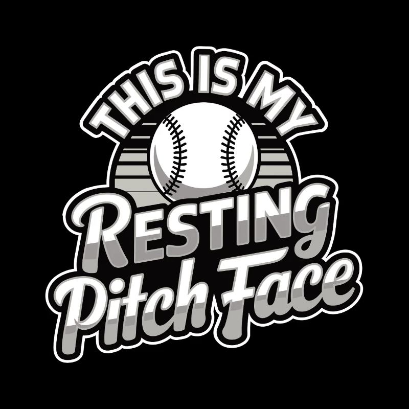 C’est mon Pitch Face Funny Baseball Pun au repos