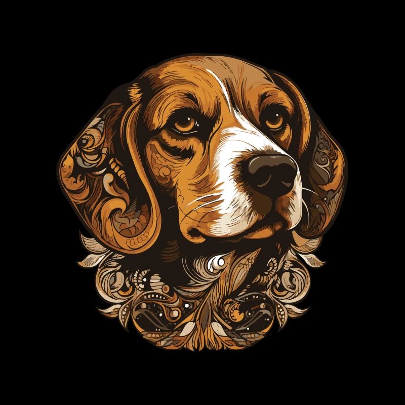 Portrait de chien beagle