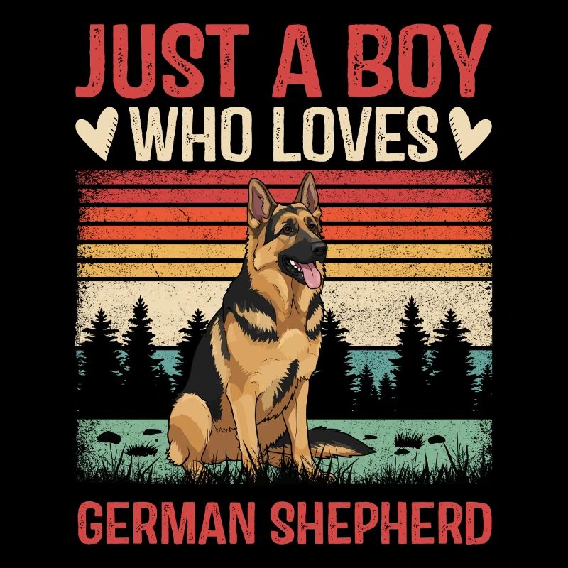 Just A Boy Who Loves German Shepherd