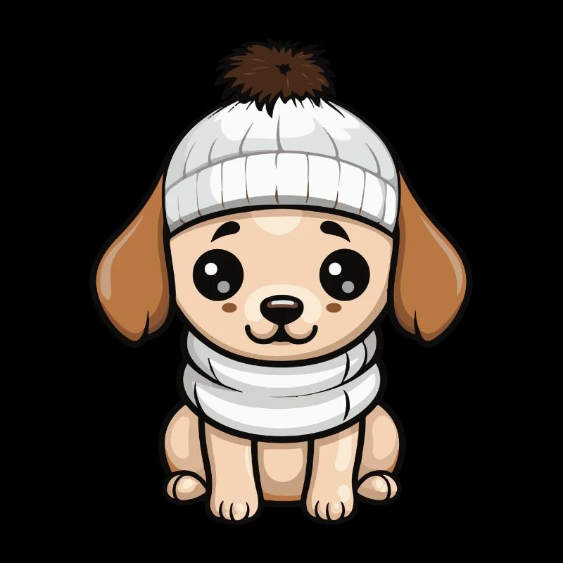 Hund Winter Tier Baby Comic