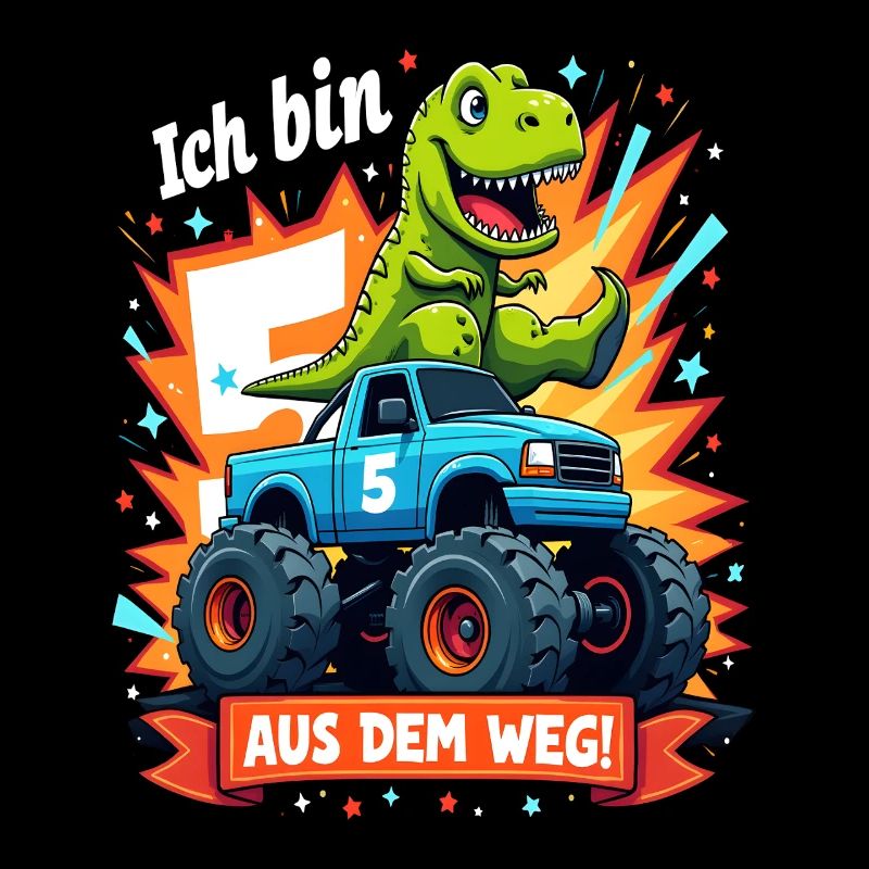 Dinosaurier 5. Geburtstag Monstertruck