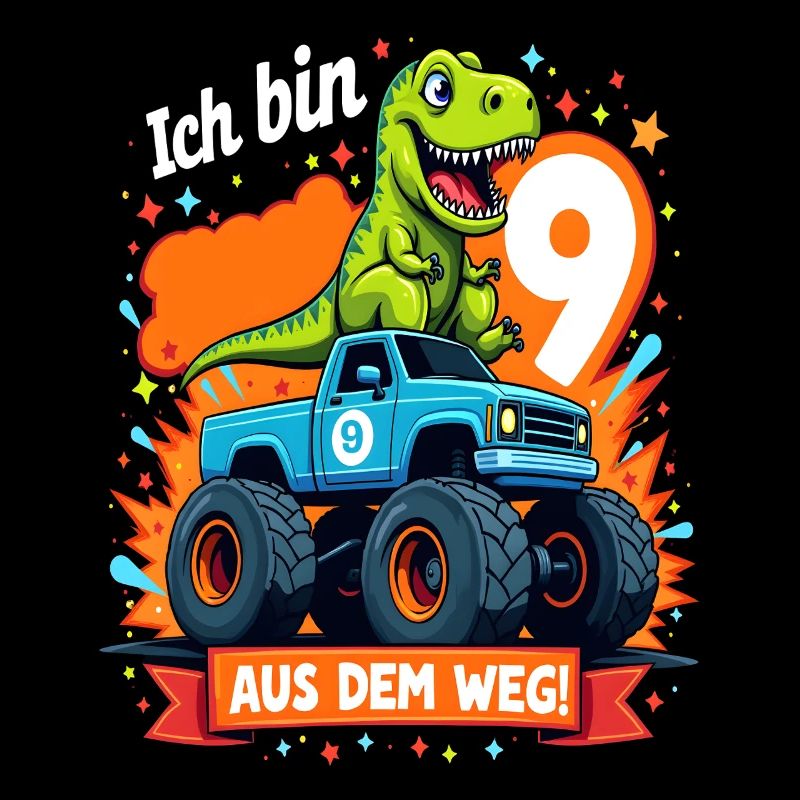 Dinosaurier 9. Geburtstag Monstertruck