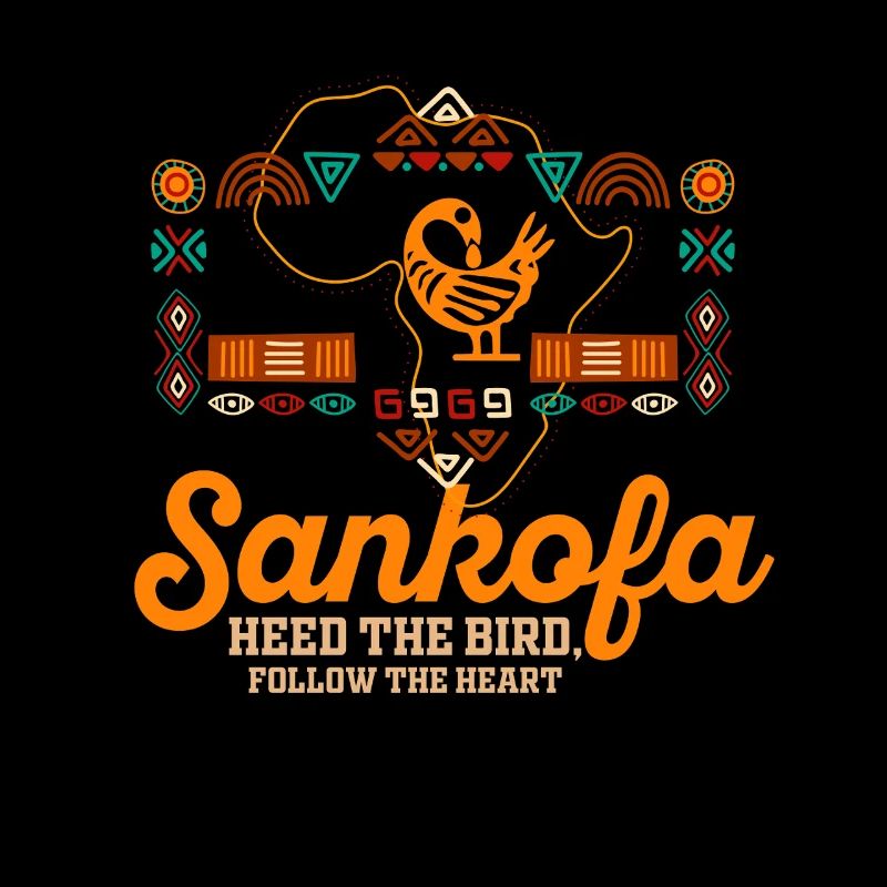Sankofa Symbol Adinkra Ghana Schwarz