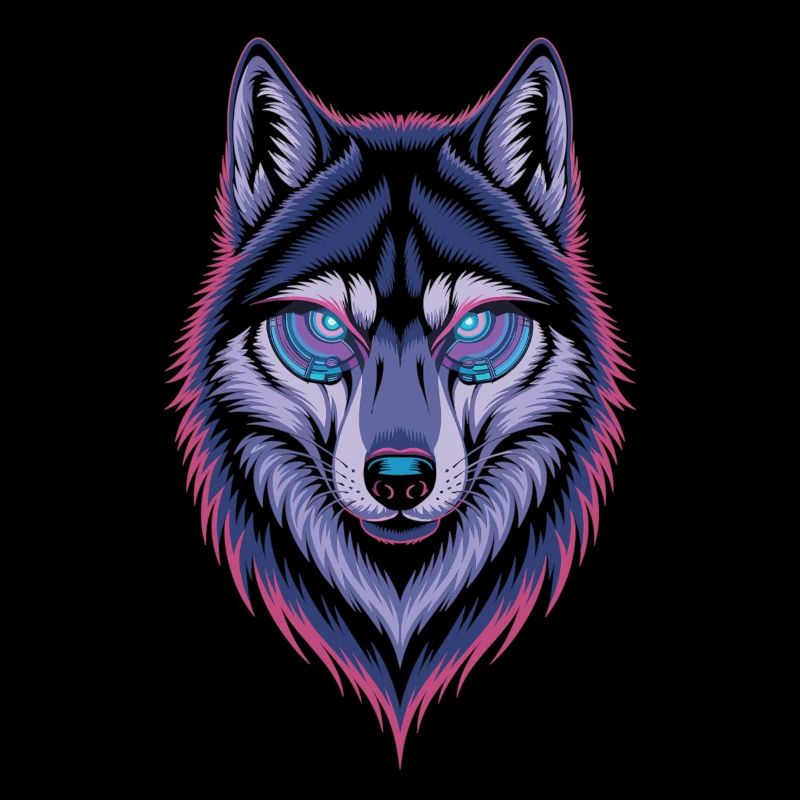 Techno Wolf Kunst