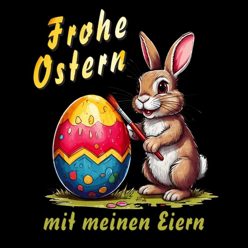 LAPIN DE PÂQUES Joyeuses Pâques avec mes œufs
