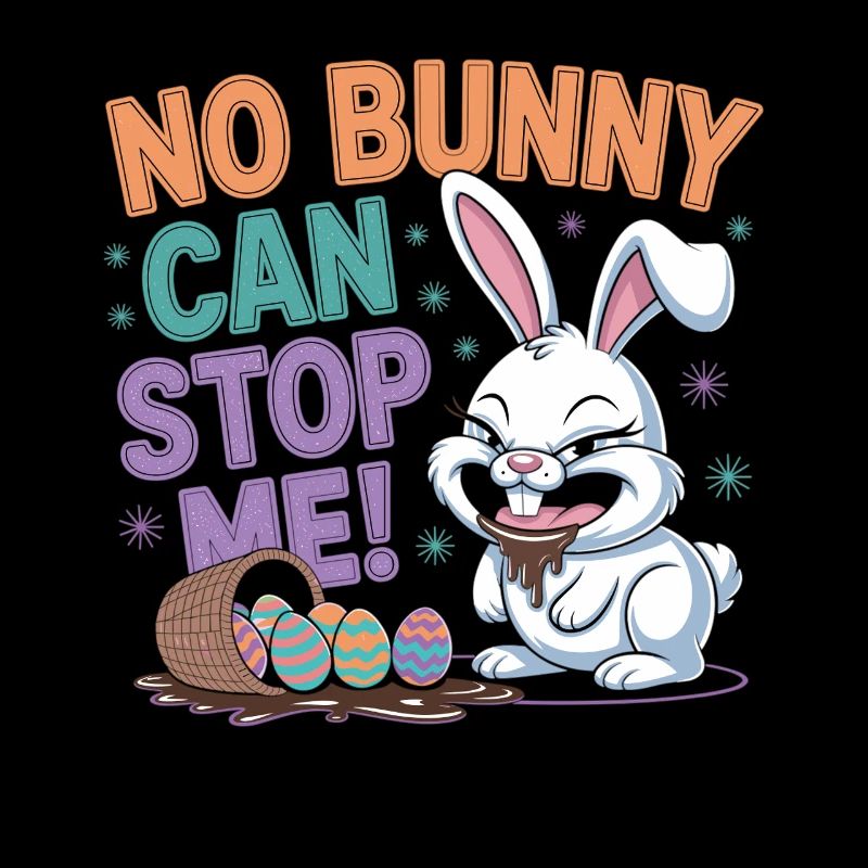 Osterhase mit Schokolade – No Bunny Can Stop Me