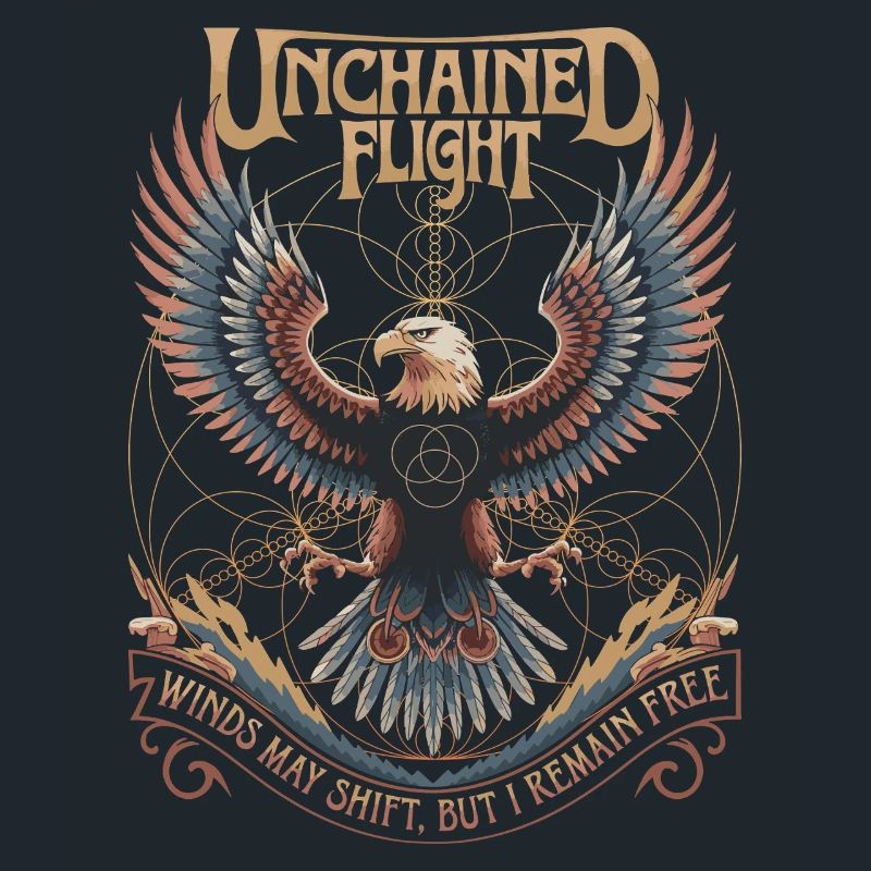 Unchained Flight - Eagle & Sacred Geometry