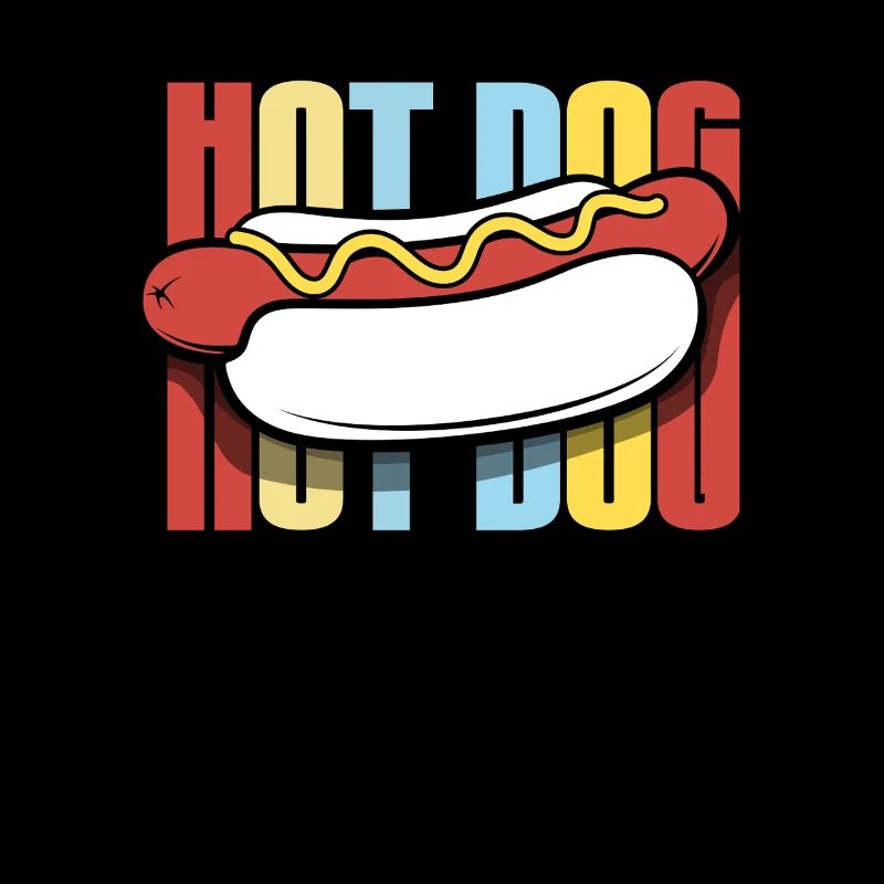 Hot Dog Lover Retro Design