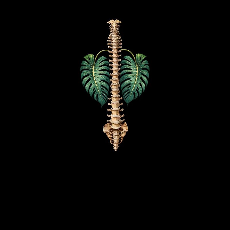 Botanische Anatomie der Wirbelsäule und der Monstera
