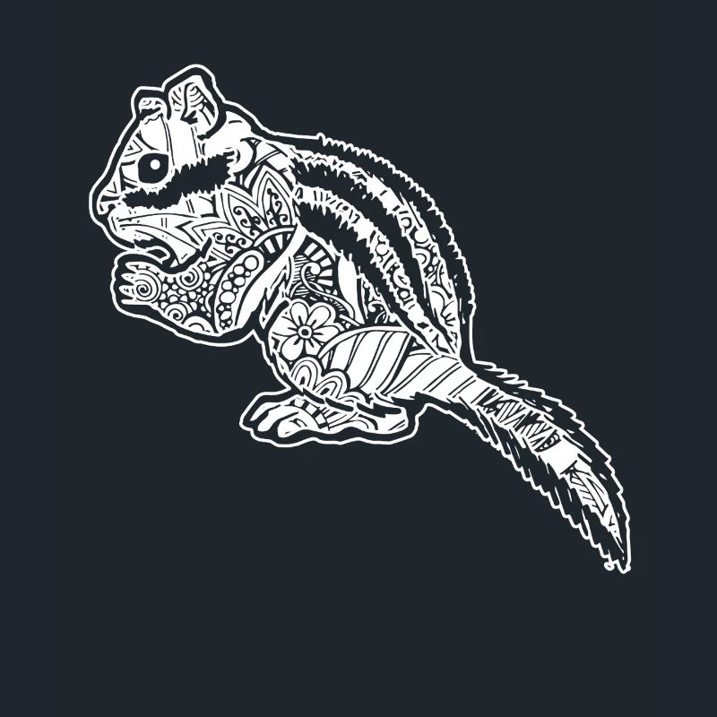 Chipmunk Chipmunk Floral Pattern