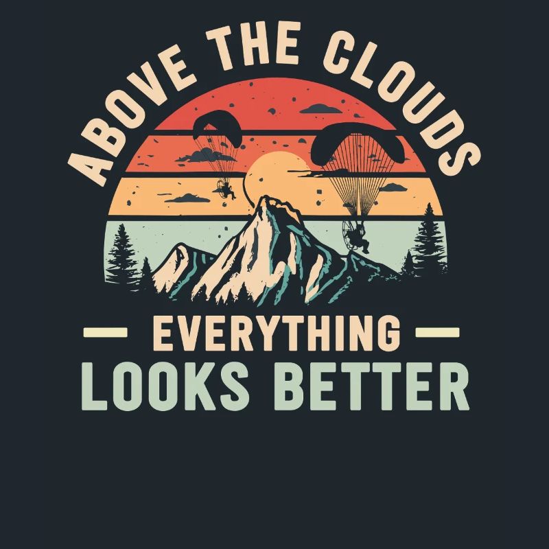 Au-dessus des nuages Passionné de paramoteur