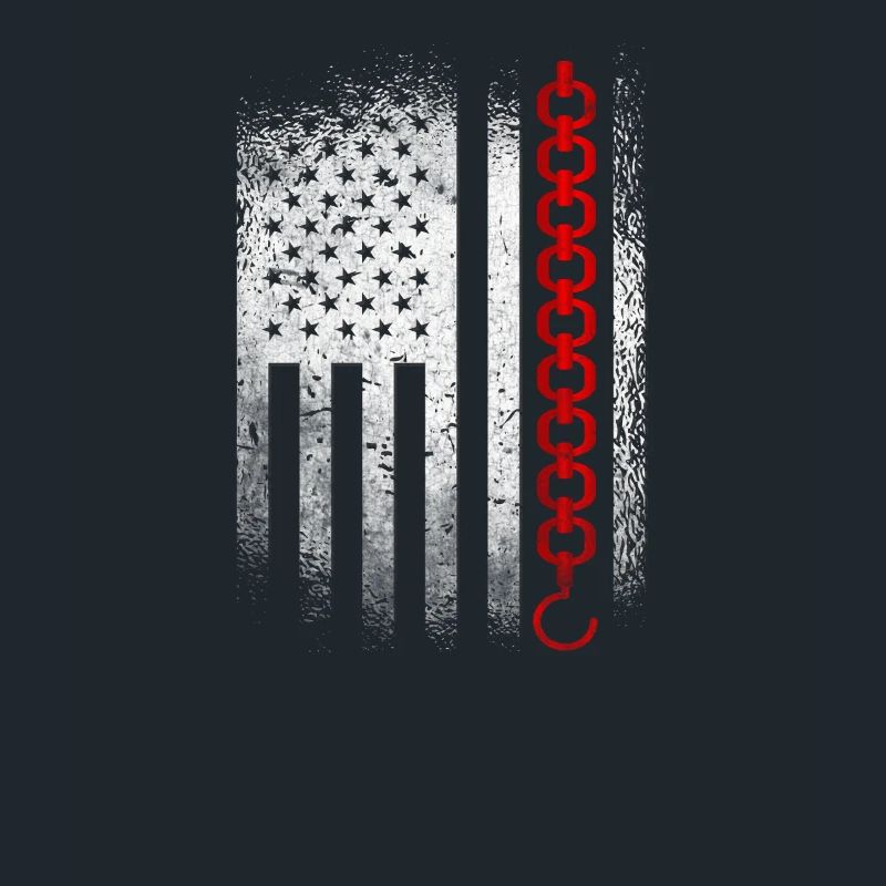 American Flag Crane Operator Pride