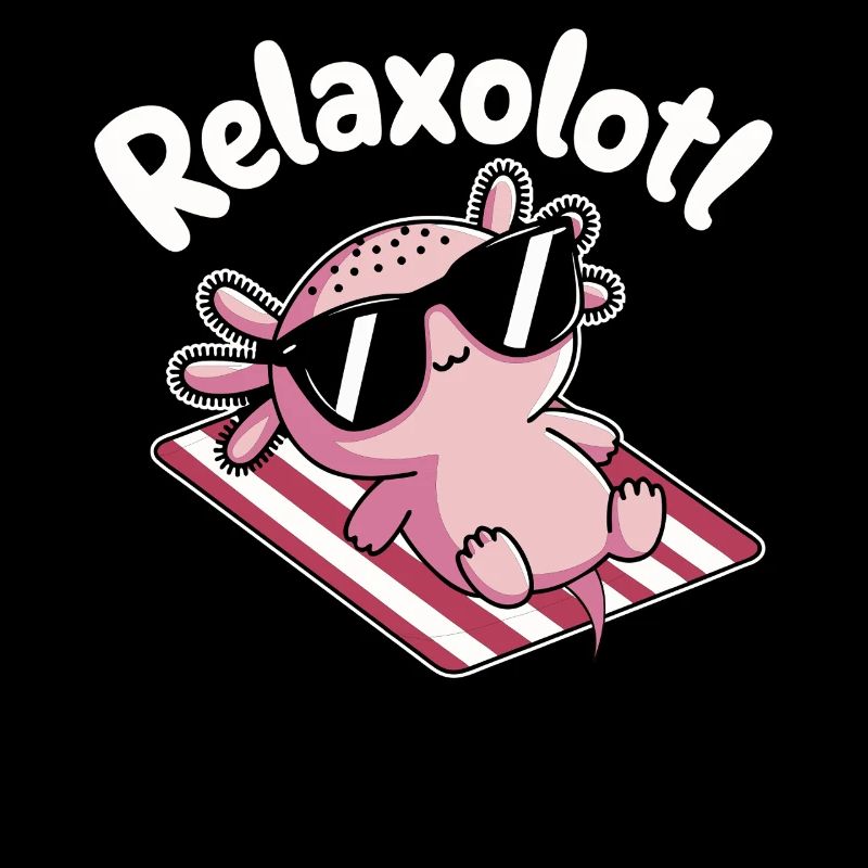 Relaxolotl Axolotl Pun Beach Sommerferien