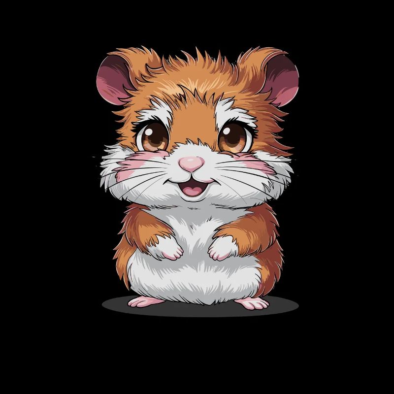 Mignon hamster avec de grands yeux et