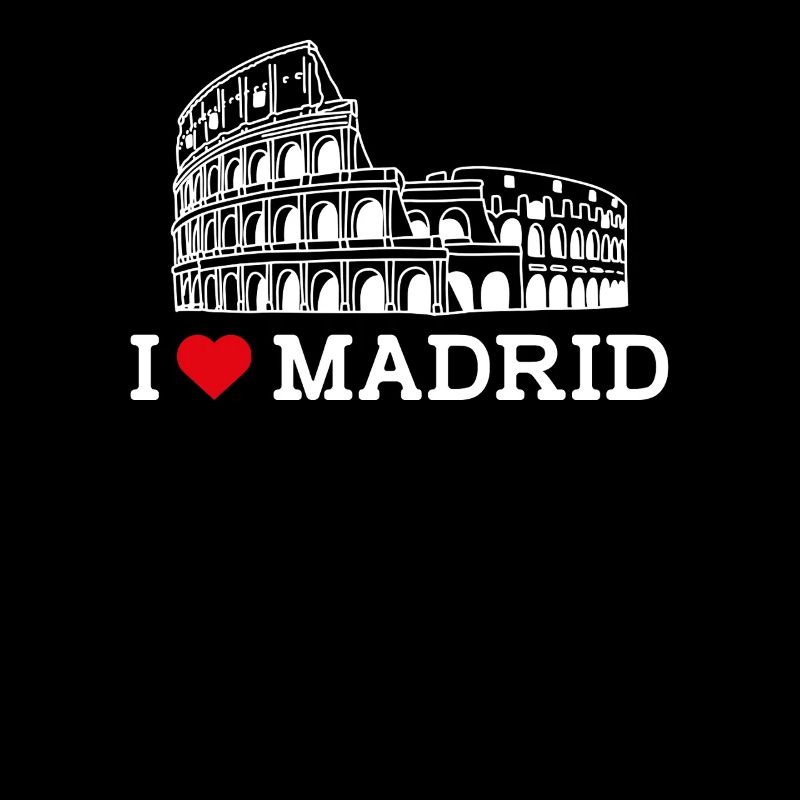 J’aime Madrid Colisée Cool Espagne Coeur Drapeau Jeu de mots
