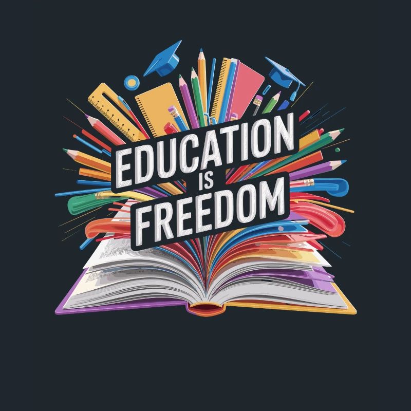 Education is freedom creative representation for