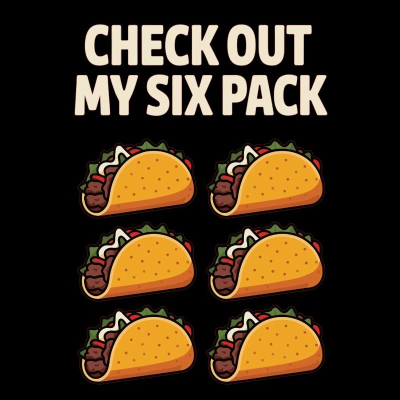 Mon pack de six est fait de tacos