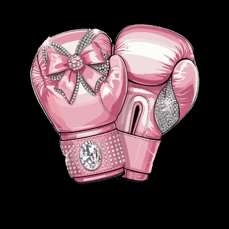 Elegante Pinke Boxhandschuhe mit Schleife und
