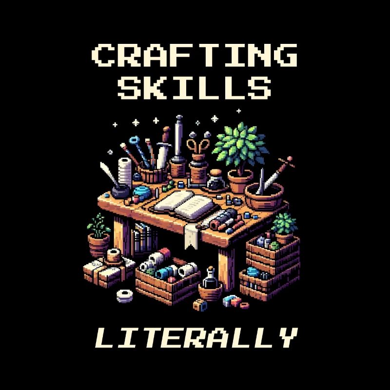 Ergothérapie Artisanat Compétence Rétro Pixel Art