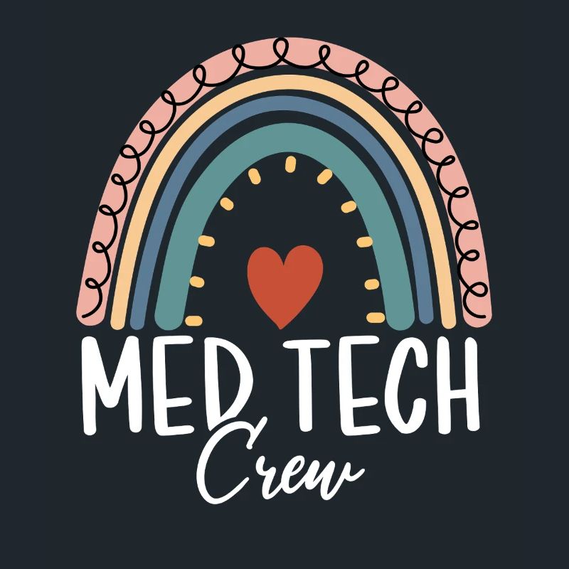 Med Tech Crew Boho Rainbow Funny Medical Lab