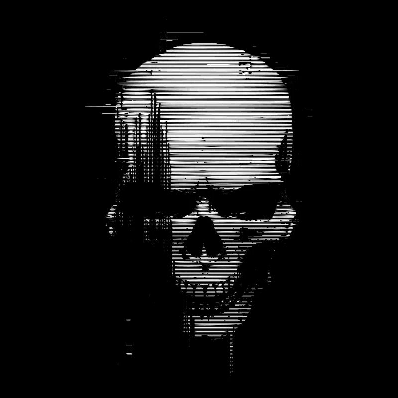 Glitch Skull Design – Cyberpunk Skull Art