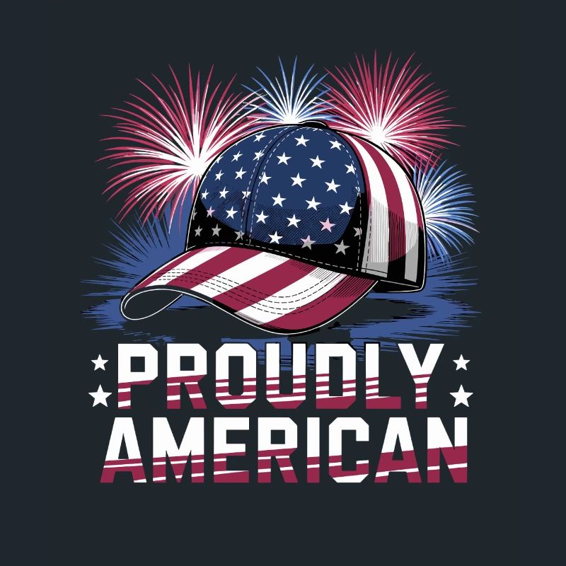 Proudly American Cap Mit Feuerwerk